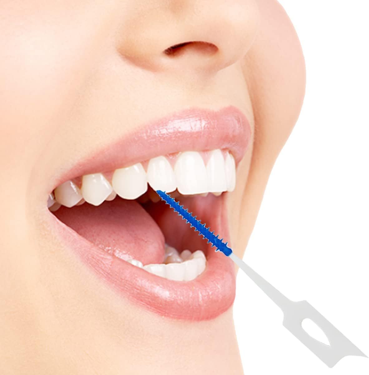200PCS Interdental Brushes Ultra Tight Bristles Tooth Interdental Cleaners Silicone Toothpick Brush Teeth Soft Picks, Blue โ image 3