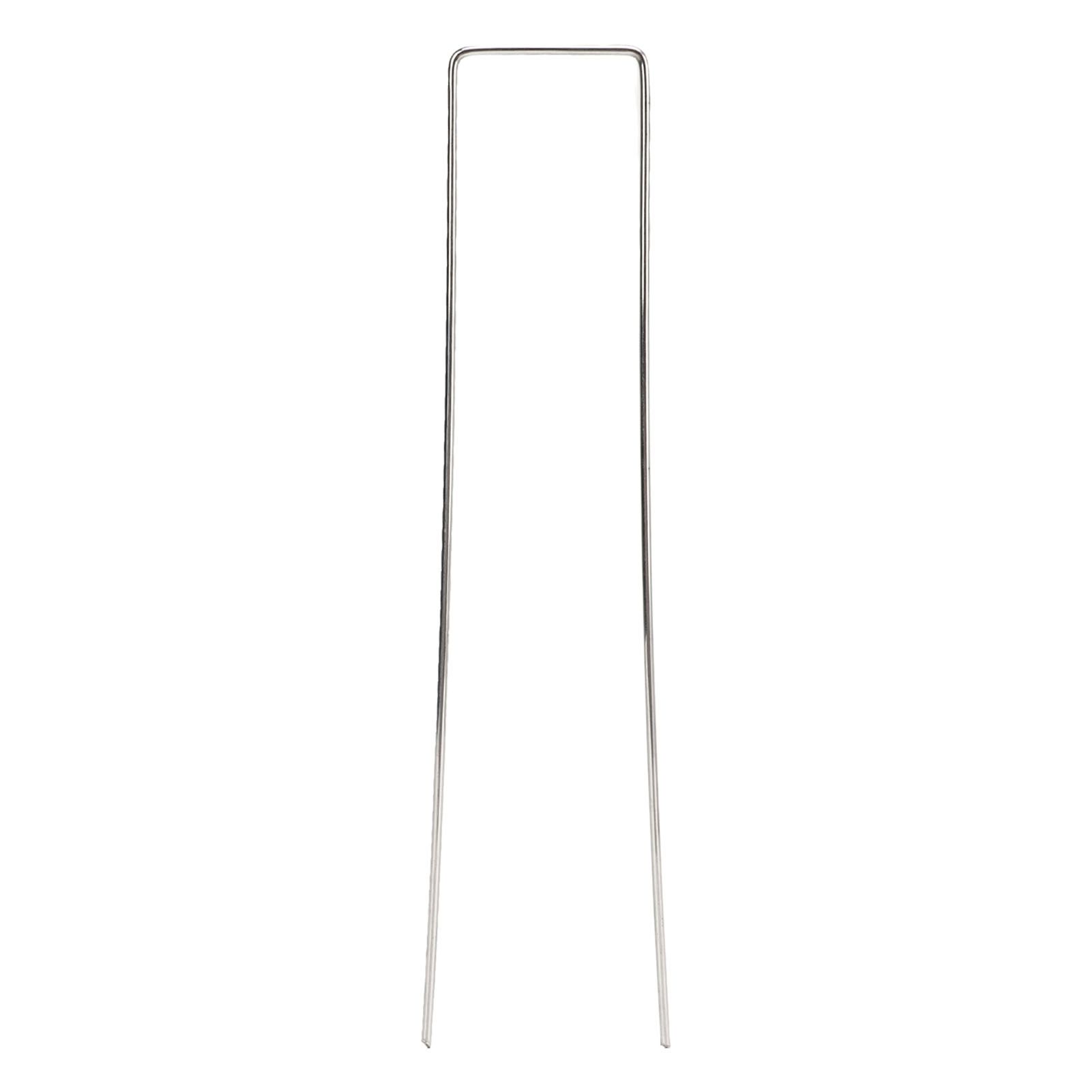 100Pcs U Shaped Garden Stakes Galvanized Steel Landscape Stakes Pins for Weed Barrier Sod Fabric Decorations Roughness 2.5mm/0.10in โ image 6