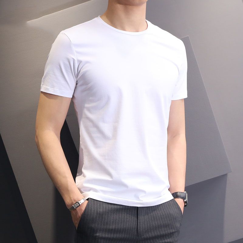 Men Tshirt White Slim Fit Short Sleeve White [loose version]] XXL — image 3