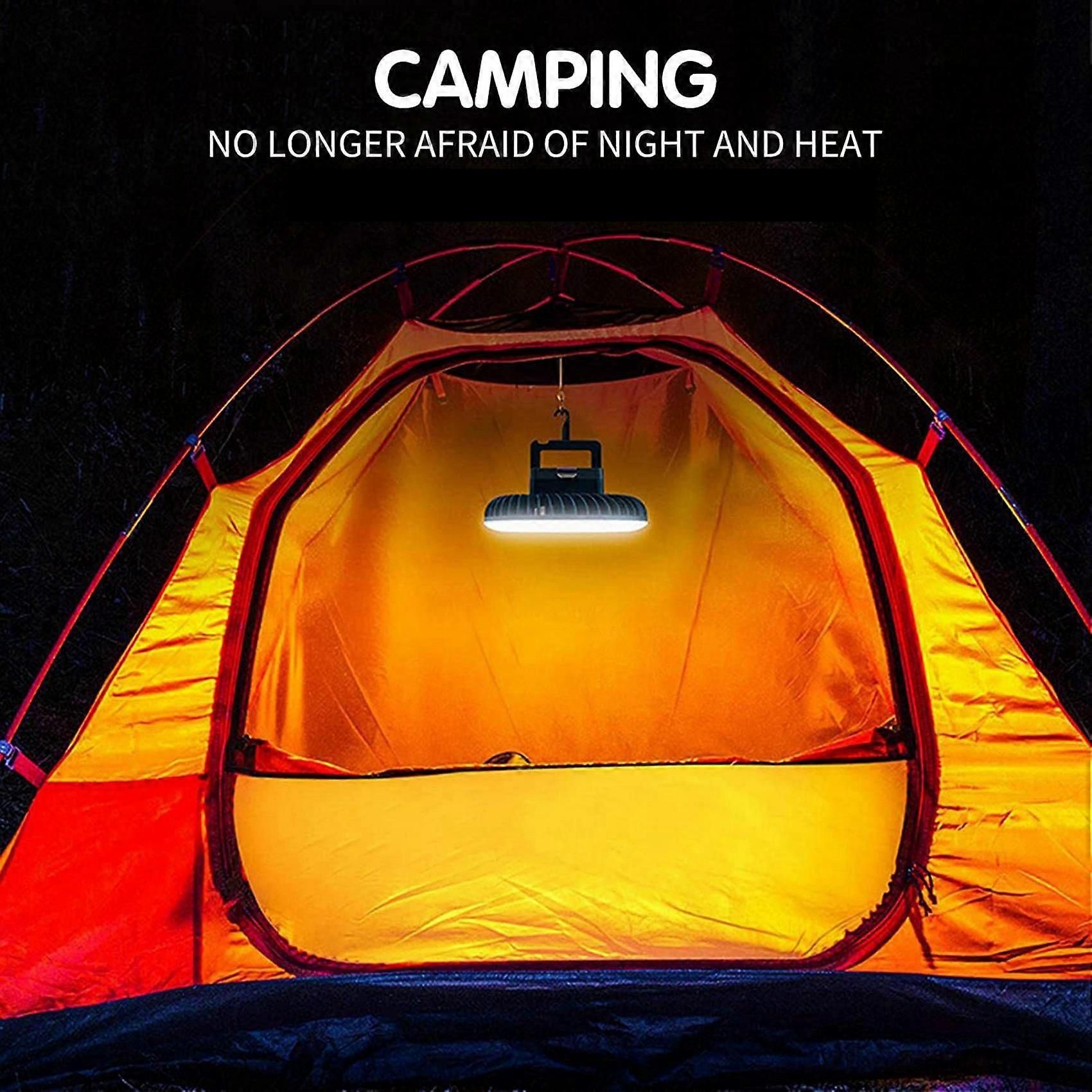 2X Portable Camping Fan with LED USB Rechargeable Battery Operated Fan for Tent Car Emergency โ image 3