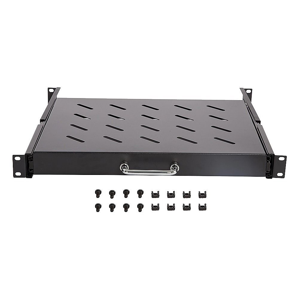 Sliding Rack Server Shelf 1U 19" 4 Post Mount โ Adjustable 15" to 22" Rack Tray