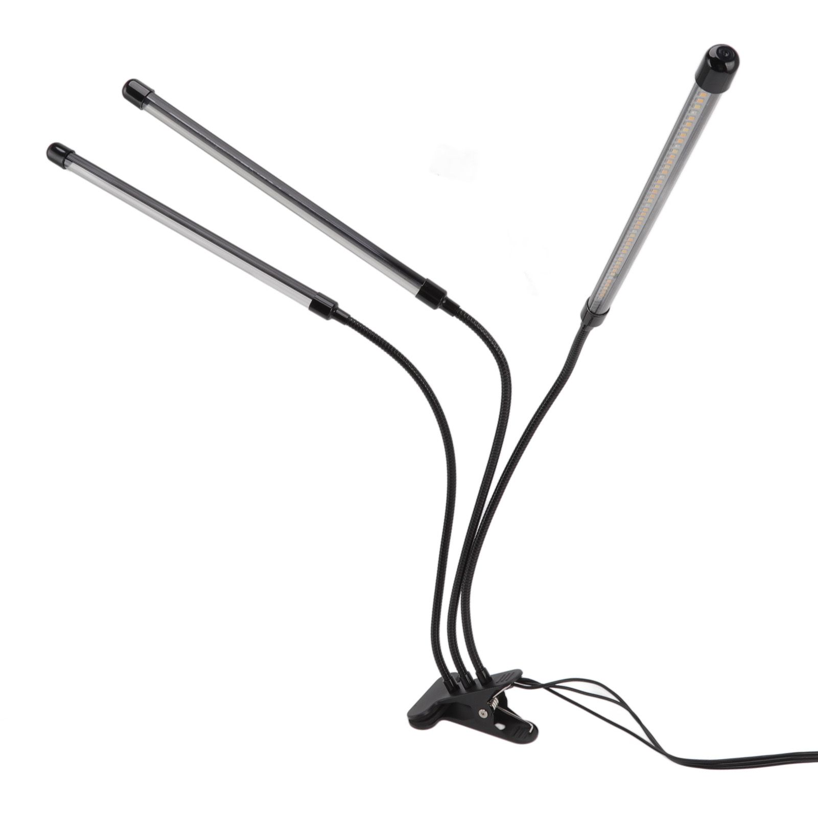 3 Head Clip Plant Light Full Spectrum Red White Warm Light 10 Level Dimmable USB LED Plant Growing Lamp with Timer — image 3