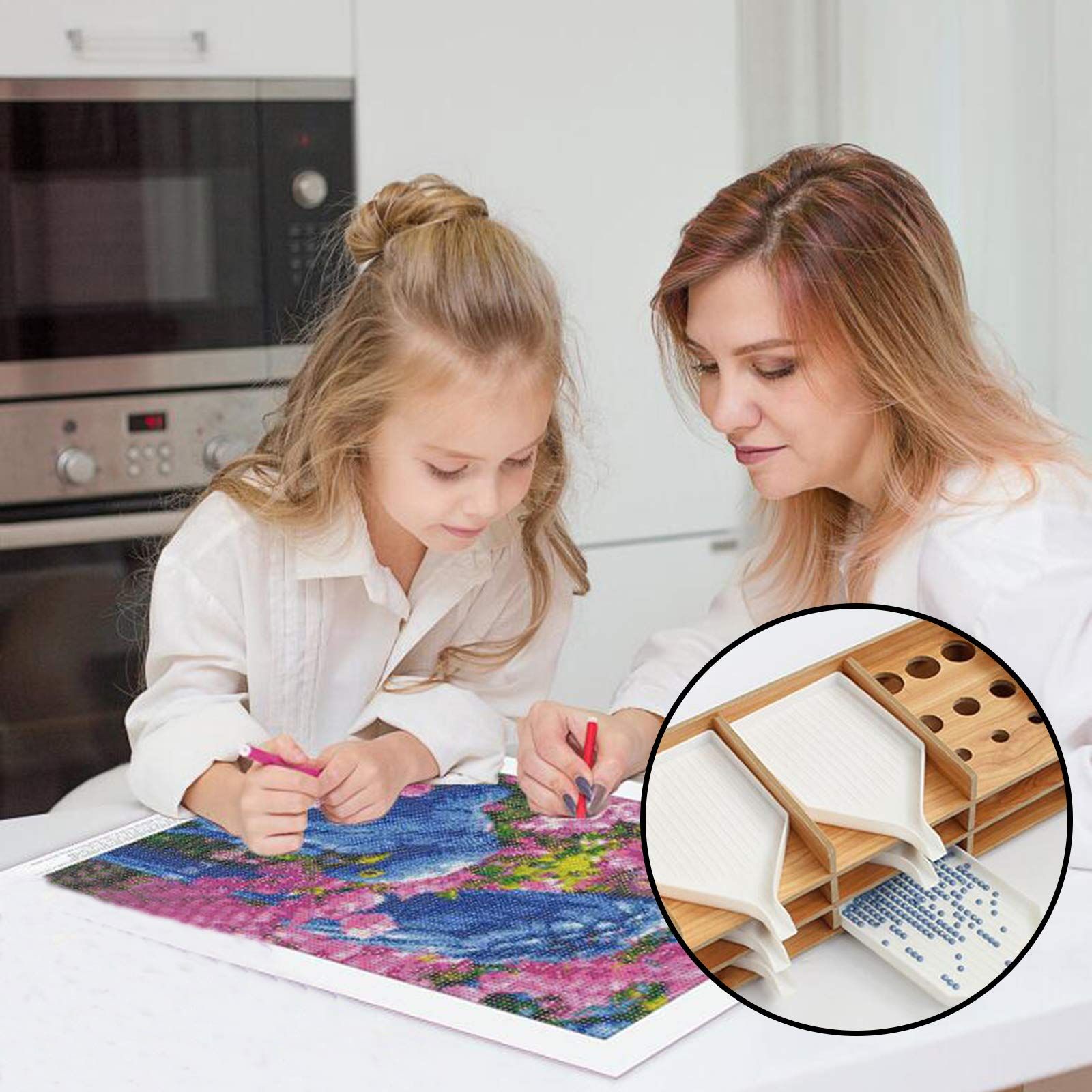 DIY Diamond of Painting Accessories Stitch Tool Kits for DIY Diamond Painting Art DIY drill sorting rack (12 Tray)