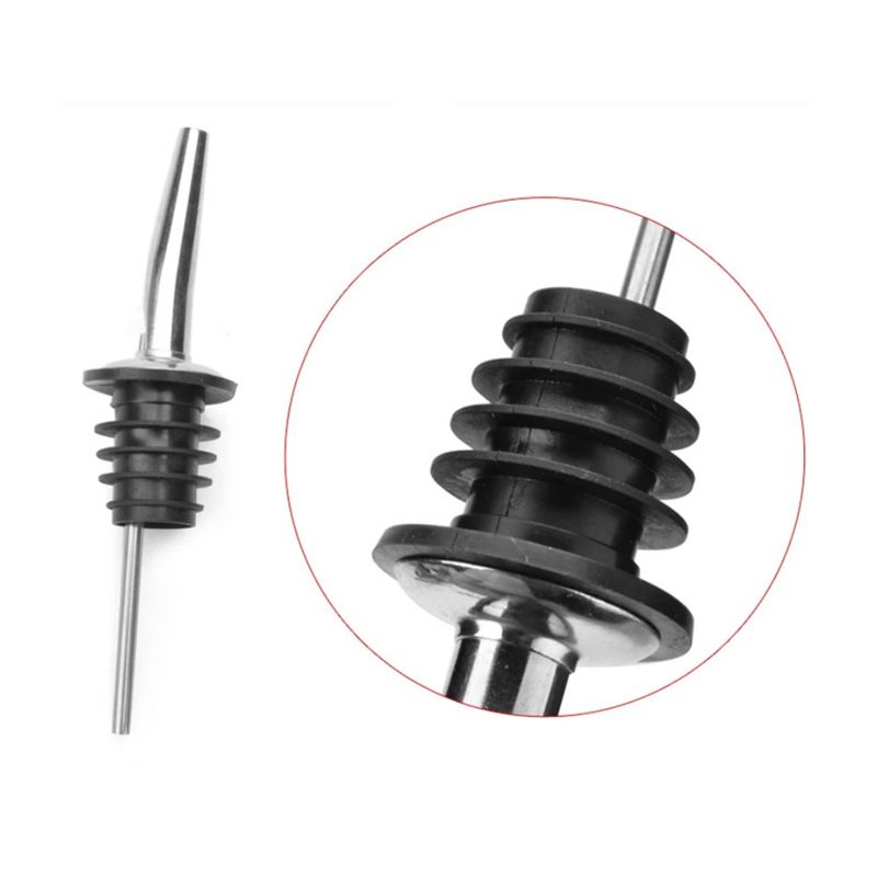 Portable Leak-proof Food-grade Stainless Steel Liquor Spirit Pourer Flow Wine Bottle Pour Spout Sper Bar Supplies,2PCS — image 5