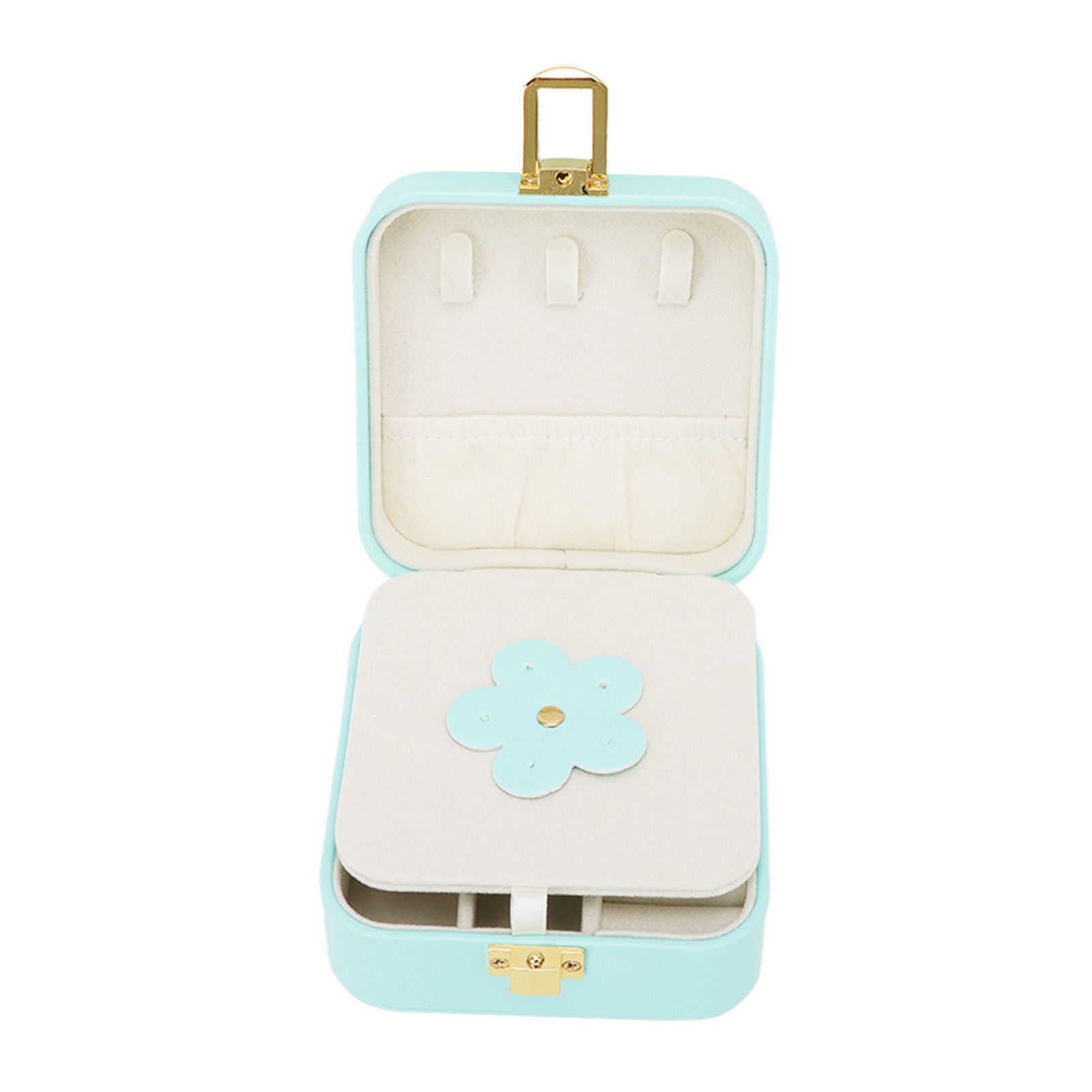 Jewelry Case Small Jewelry Box Organizer Display Storage Portable for Rings and Earrings Mint Green โ image 5