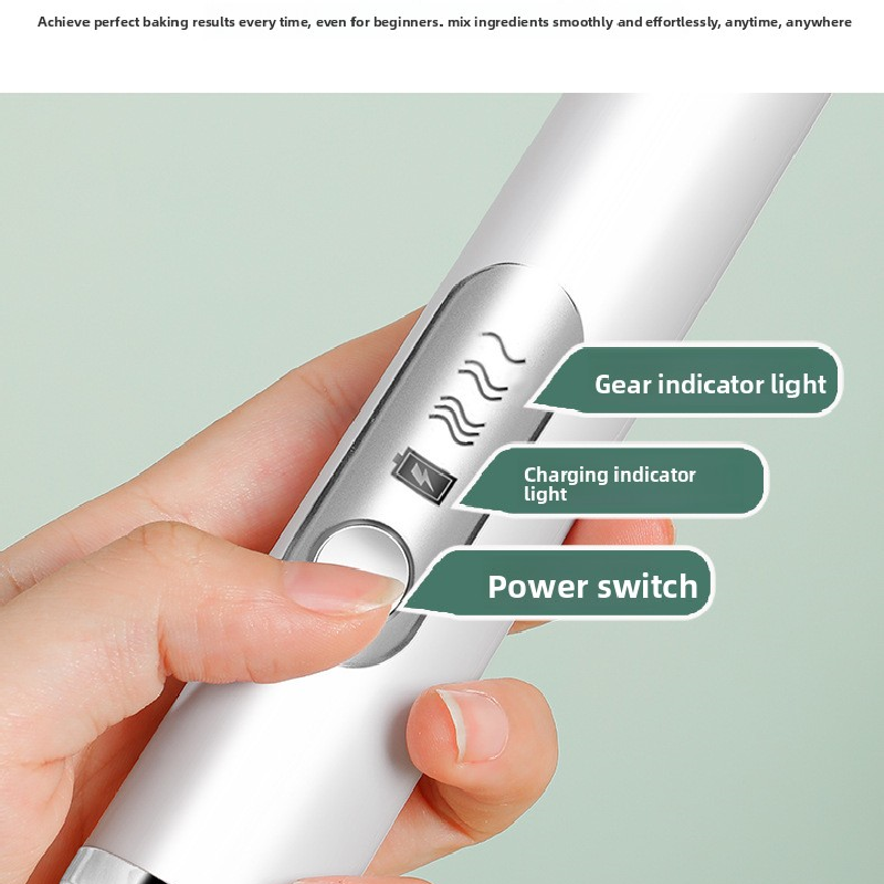 White Rechargeable Handheld Milk Frother and Electric Whisk Set 3 Speeds with 2 Stainless Steel Heads and Storage Stand Australian Home Barista Kit — image 5