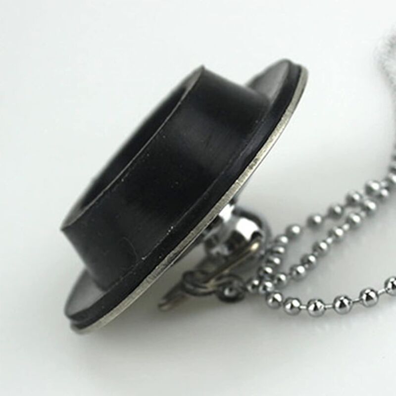 Sink Plug With Chain Rustproof Bathtub Stopper Drain Plug With Rubber Ring Bathtub Drain Cover Plug For Sink Bathtub โ image 2