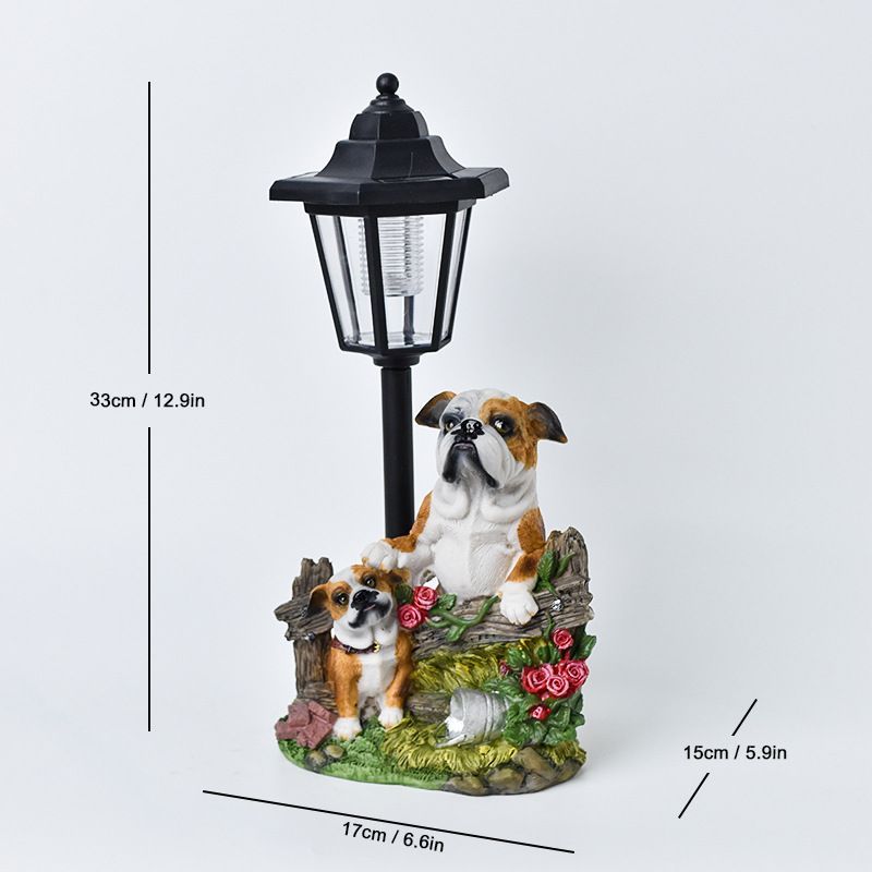 Resin Couple Goose Solar-Powered Outdoor Lamp Garden Sculpture Outdoor Decor - Multi-color - Size 6 — image 3