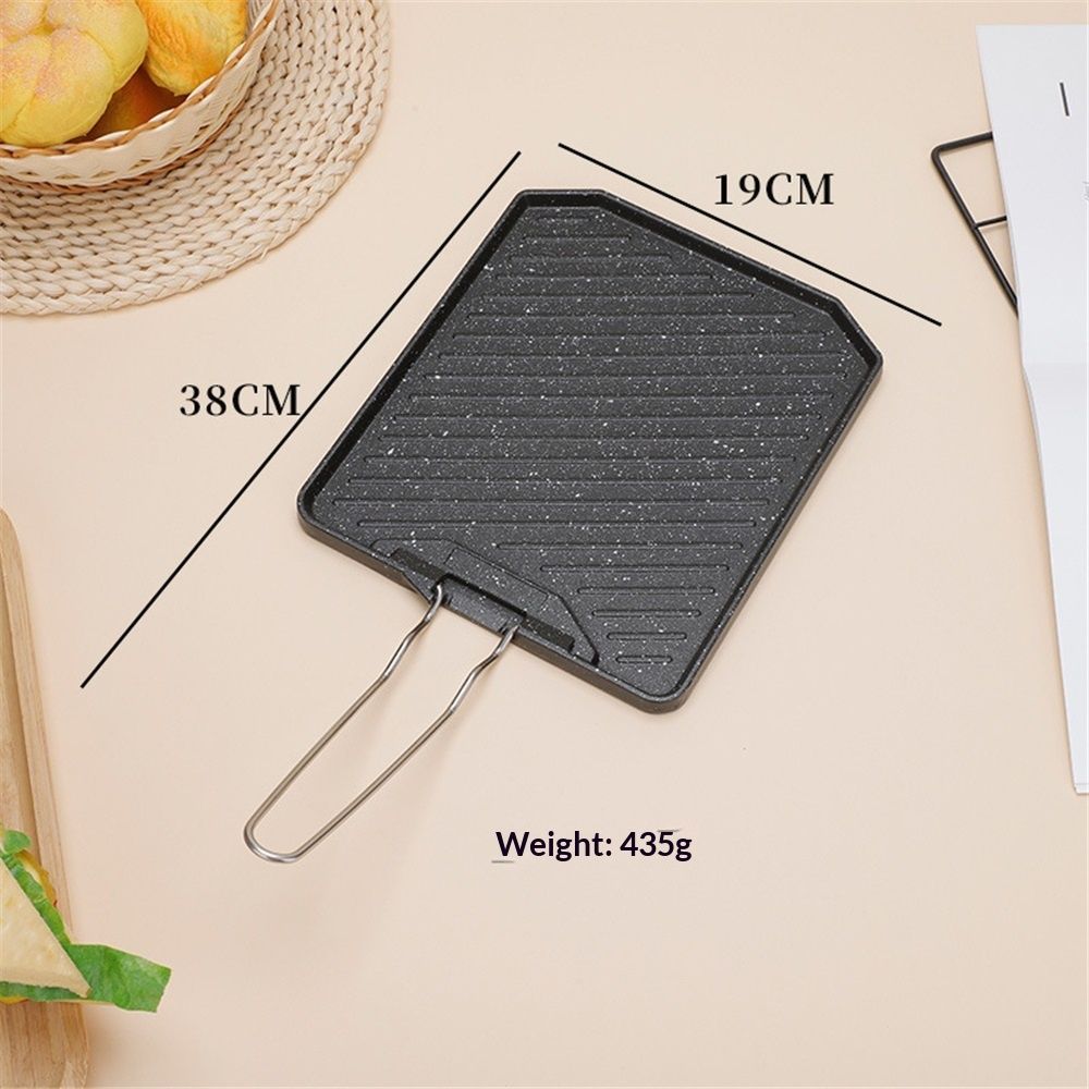 Easy to Nonstick Frying Pan Cooking Pans Metal Camping Meat Grilling Suitable for Students and Busy Families FryingPortable baking tray — image 2
