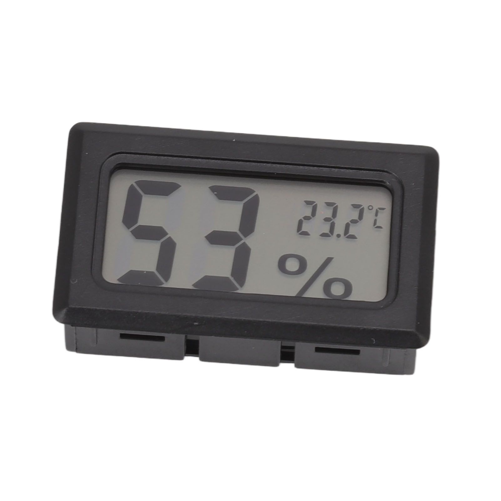 Thermometer Hygrometer Black LCD HD Digital Display Embedded Electronic Temperature Humidity Meter for Locker Cigar Box — image 5