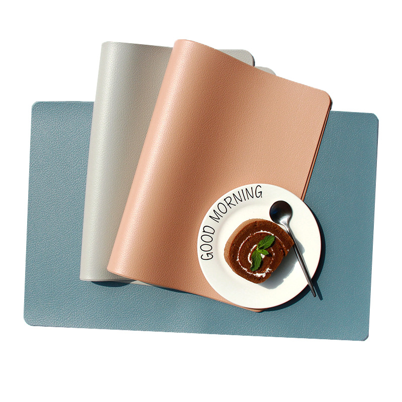 5 PCS Pink Nordic Style Leather Placemat - Anti-Slip, Heat-Resistant Table Mat 30cm x 45cm — image 6