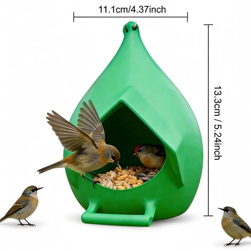 Rainproof Bird Feeder- Durable Hanging Seed Shape Container, Bird Feeders for Outdoors Hangable - for Backyard Garden Patio Lawn Balcony Birdwatching Porch Deck Terrace Outdoor Park