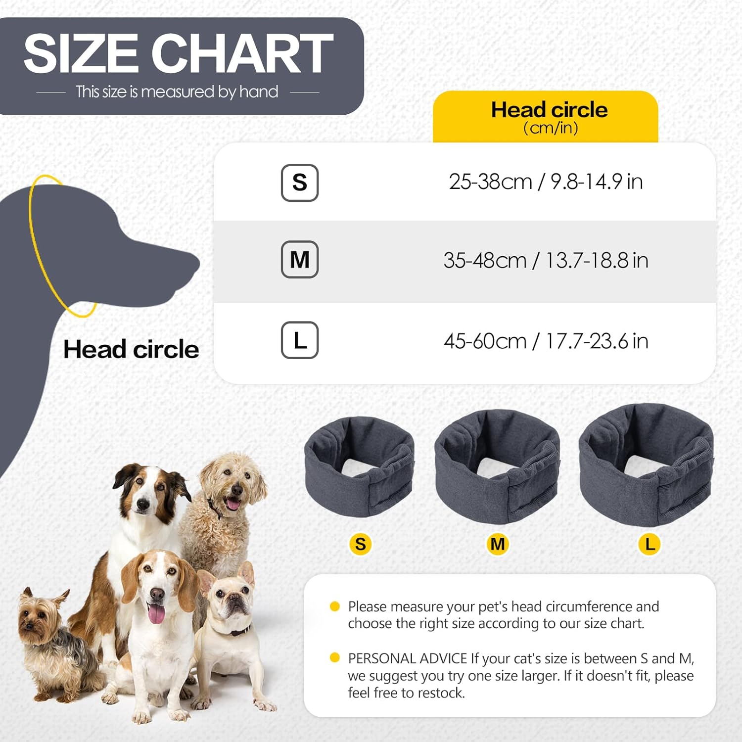 Dog Ear Muffs - 1 Piece - Dark Grey - Size M - Noise Reduction Dog Headband for Hearing Protection — image 6