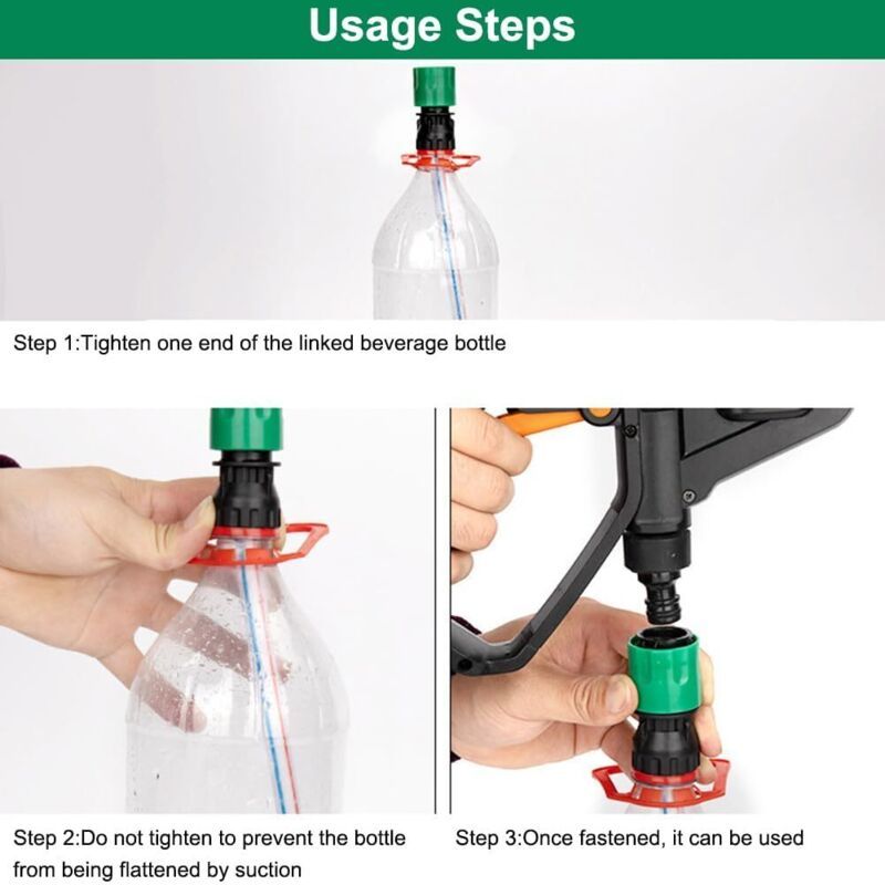 Parts Adapter of Bottle with Hose for High Pressure Pistols Transparent, Adapter of Extension of Spare for Bottle of Cola โ image 3
