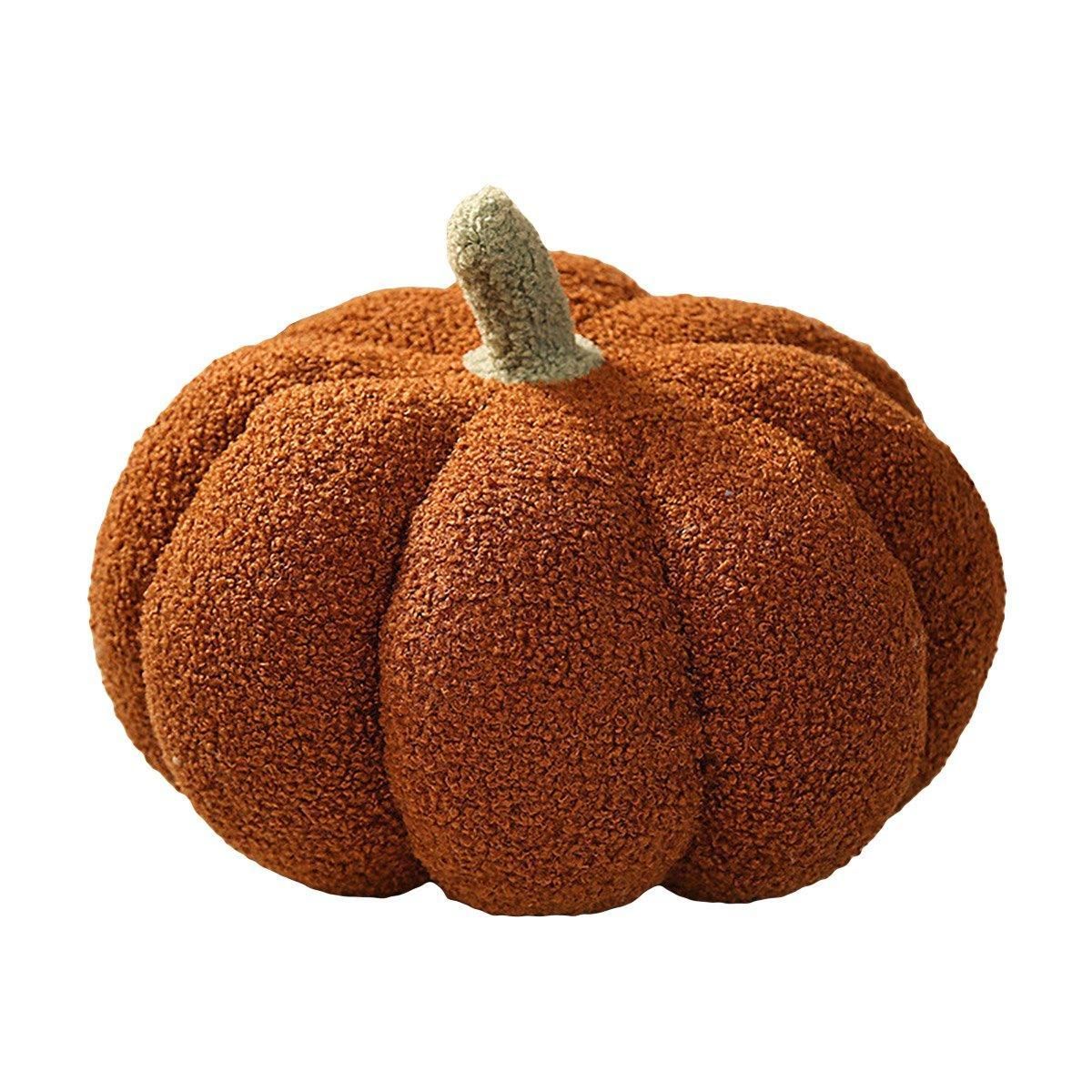 Soft Plush Pumpkin Pillow Cushion Sofa Living Room Bay Window Decor Indoor Toy - Brown