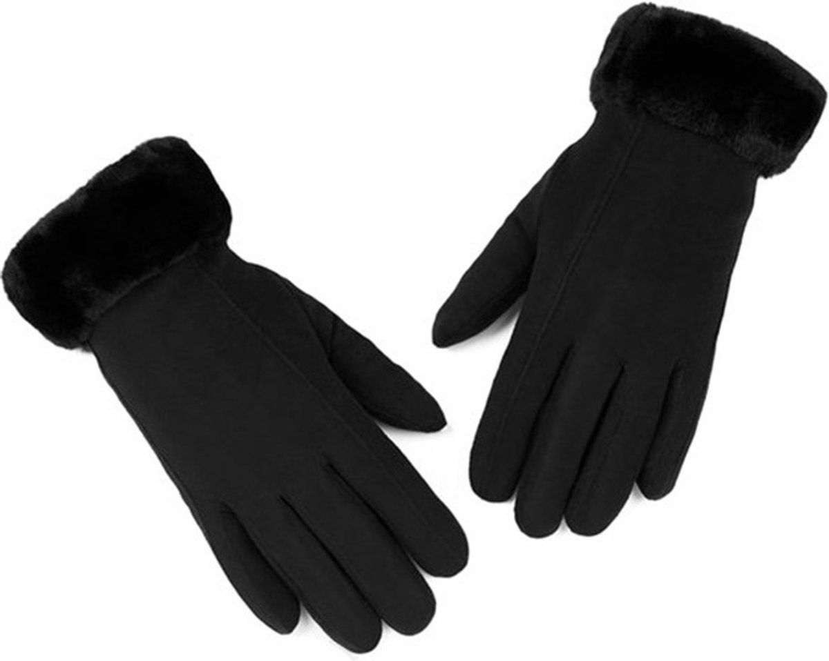 Winter Touchscreen Gloves for Women, Warm Windproof Gloves, Motorcycling, Scootering, Soft Warm Design for Indoor and Outdoor Use, Black — image 5