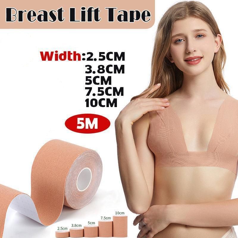 Skin Colour 5M Women Boob Tape Invisible Bra Nipple Cover Adhesive Breast Lift Tape - 3.8CM×5M — image 2