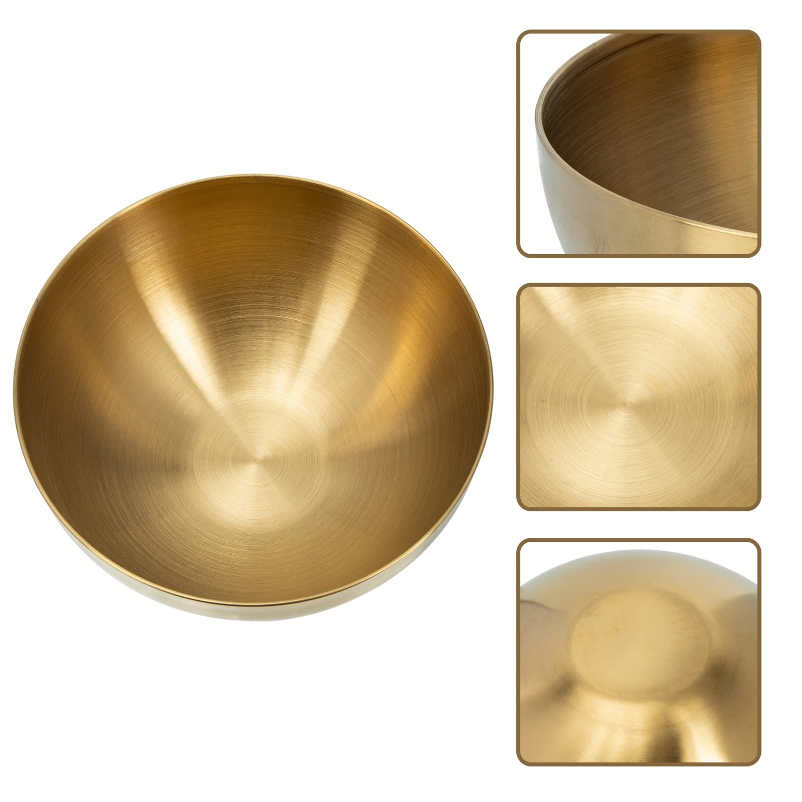 Stainless Steel Salad Bowl Korean Stew Pot Metal Bowls Nesting Bowl Serving Bowls Appetizer Plates Rice Container — image 5