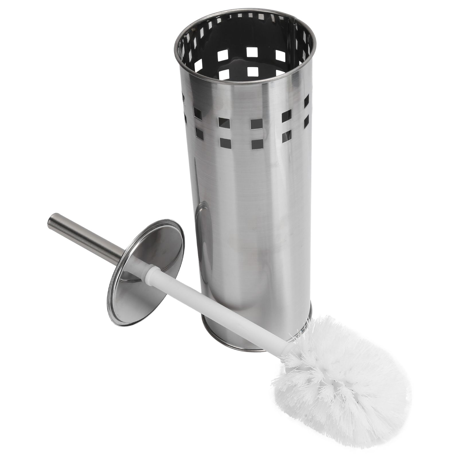 Toilet Brush and Vented Holder Set Stainless Steel Cleaning Brush for Bathroom Toilet β image 2