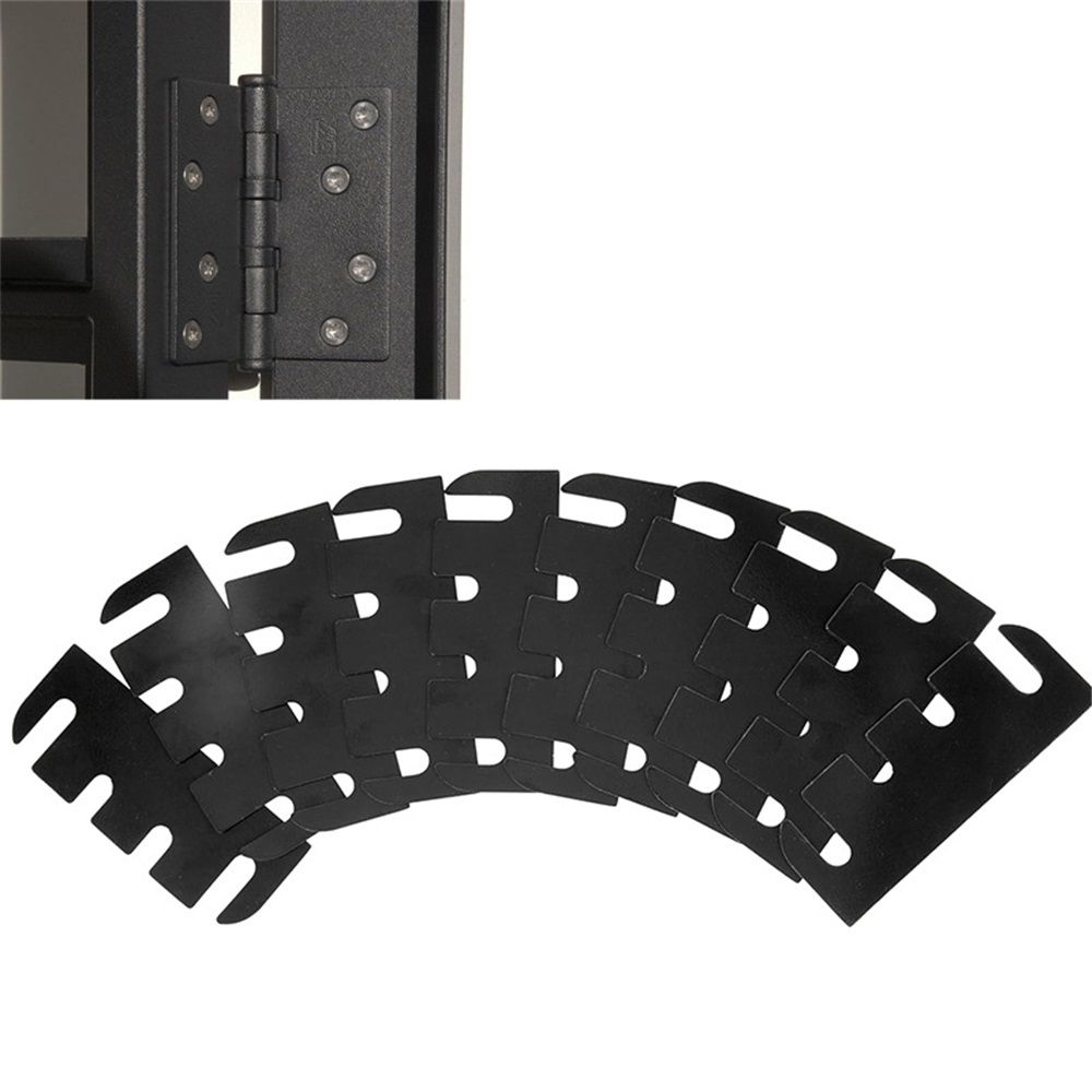 10 Pack Door Hinge Shims for Door Hinge Repair Kit, 0.030 Inch Thickness, 4 Inch Hinge Shims Hardware Door Hinge Shims — image 2