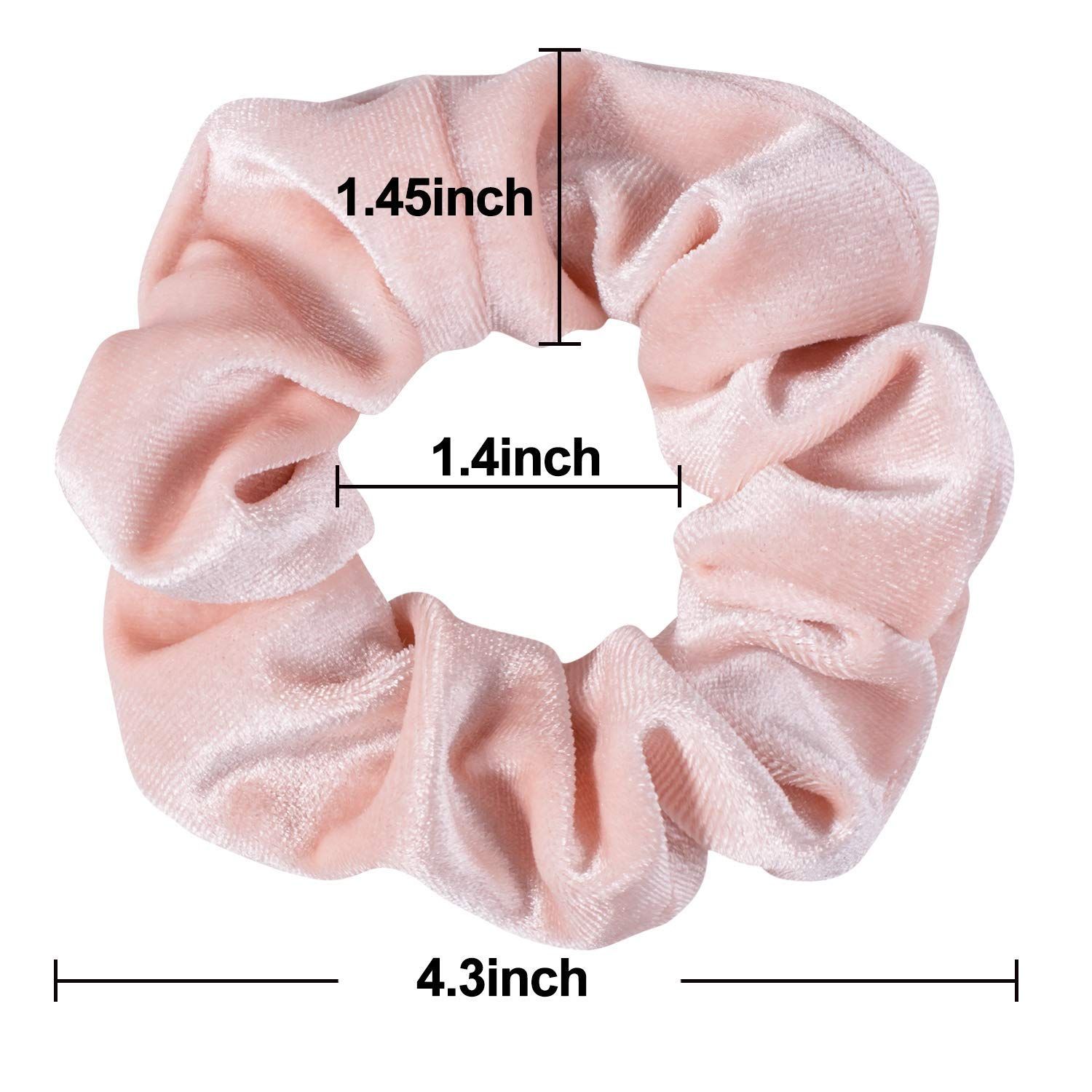 12Pcs Blush Theme Scrunchies Velvet Elastics for Women Pink Bobbles Soft Lovers Scrunchy Classic Thick Hair Bands Ties Gifts for Teenage Girls — image 2