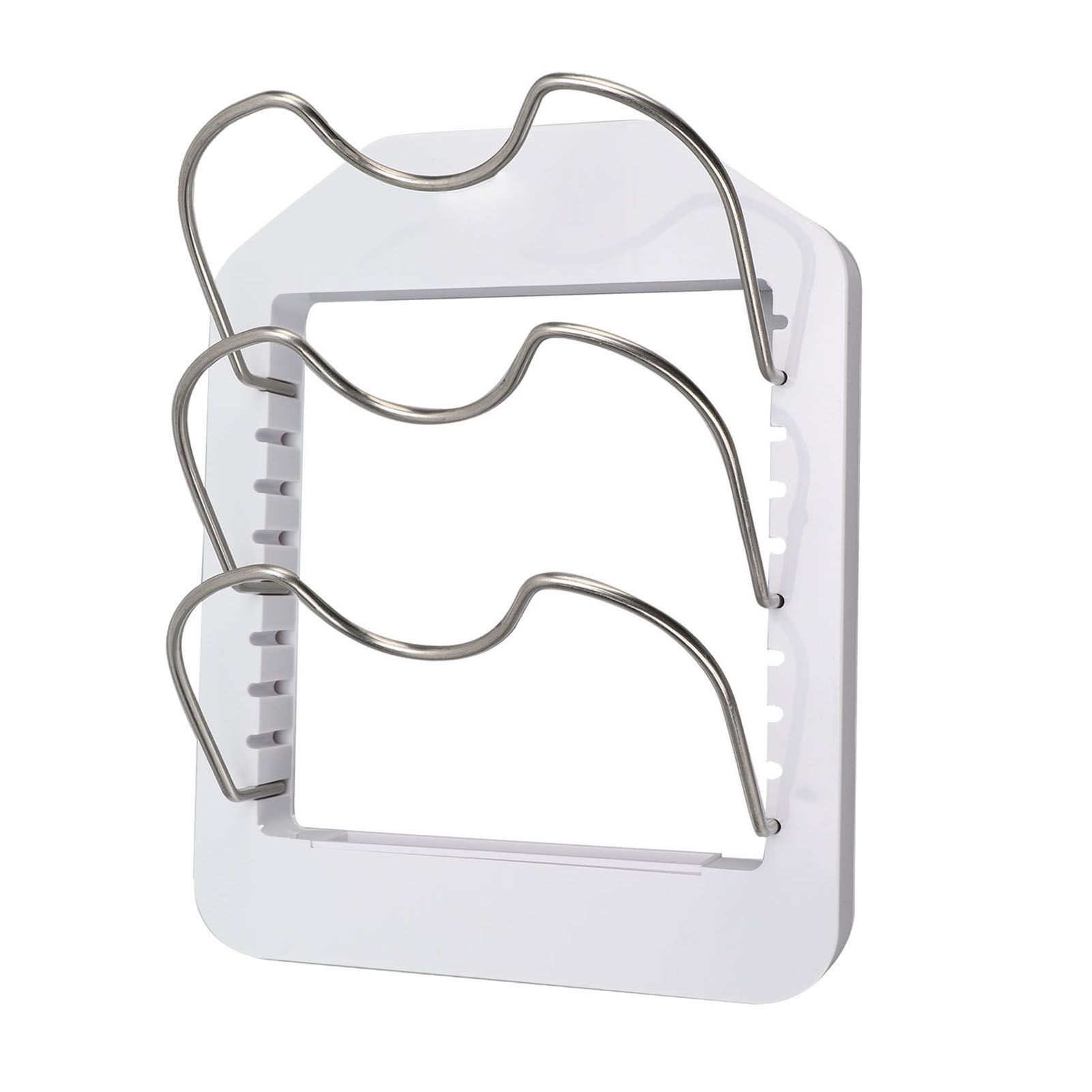 Pot Lid Organizer Plastic U Shaped Cooking Top Cover Storage Rack for Home Kitchen White — image 3