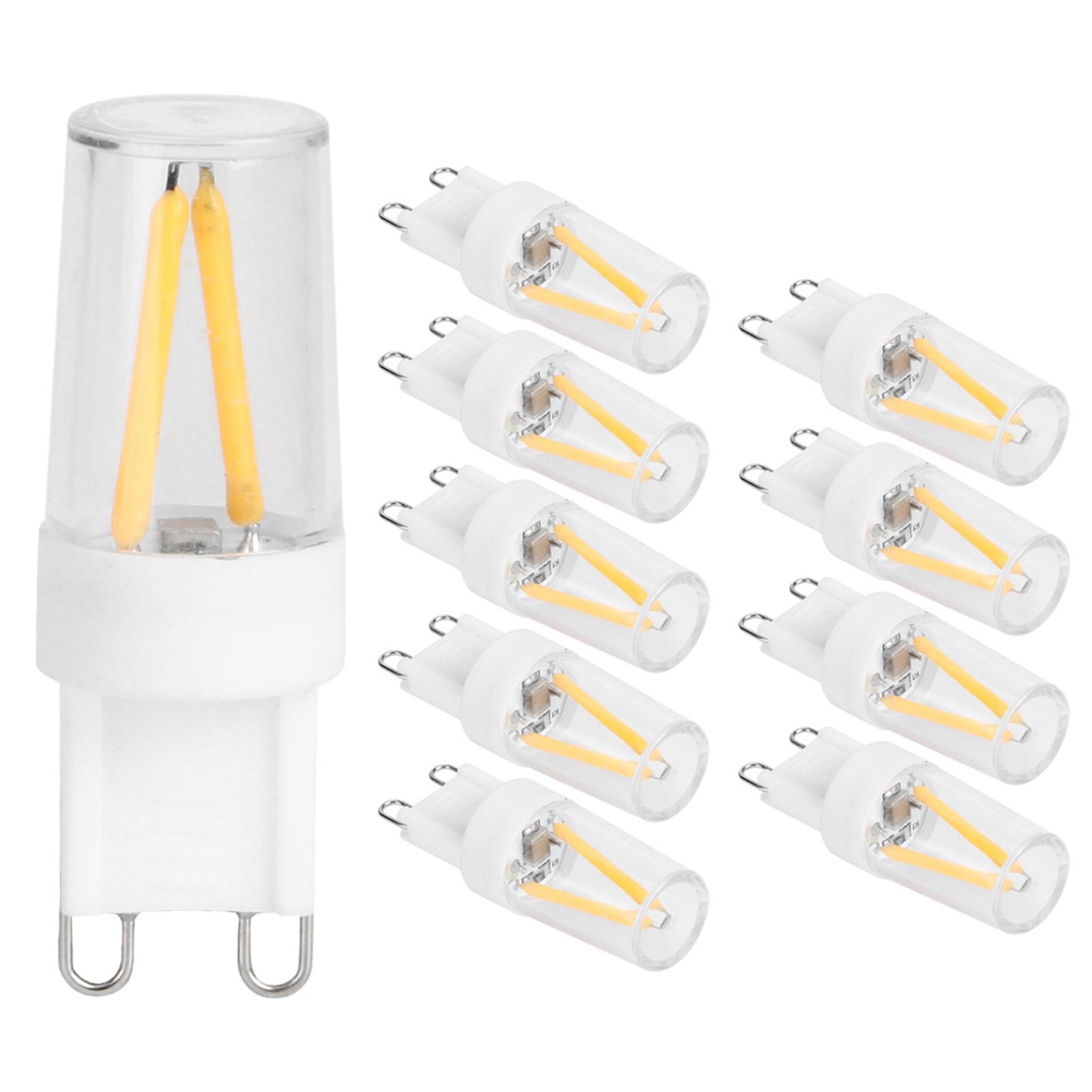 10Pcs G9 Base LED Light Bulbs 1.5W AC110V Bi‑Pin Bulb for Chandelier Ceiling Light Wall Lamp — image 6