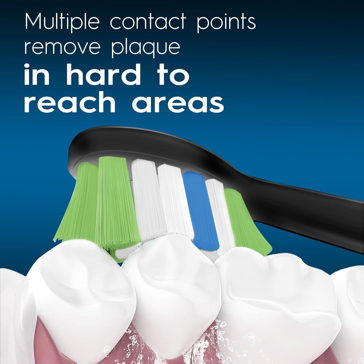 Replacement Brush Heads Compatible with Philips Sonicare ProtectiveClean 6100, 5100, 4100 Electric Toothbrush, W Toothbrush Head or Sonicare 6062/95, Black, 12 โ image 5