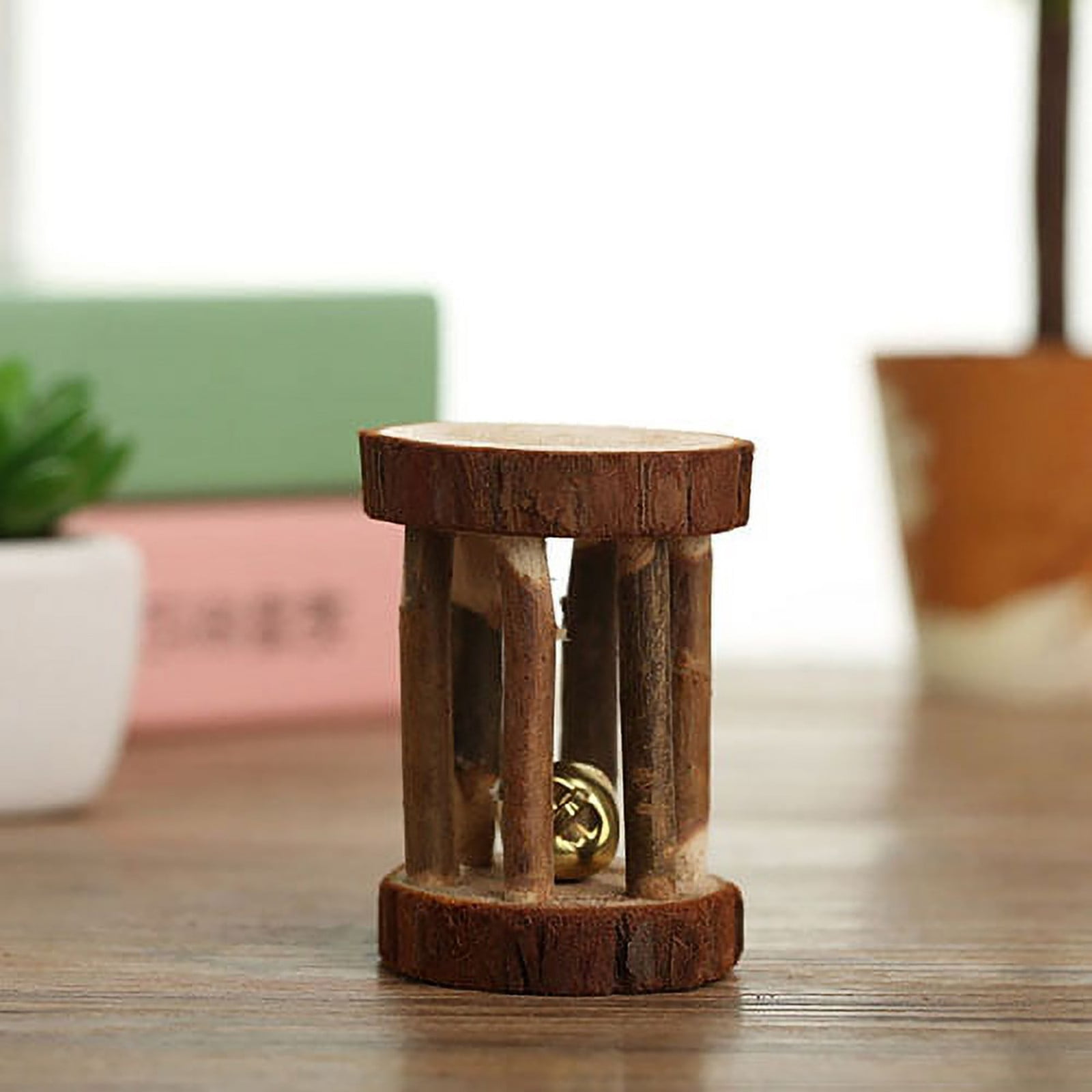 Wooden Hamster Molar Chew Toy, Natural Pine Small Pet Accessory for Guinea Pig Chinchilla Bunny Teeth Care โ image 5