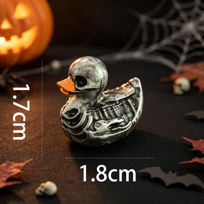 Halloween Skull Duck Resin Ornaments, Halloween Party Desktop Miniatures Decoration Gift