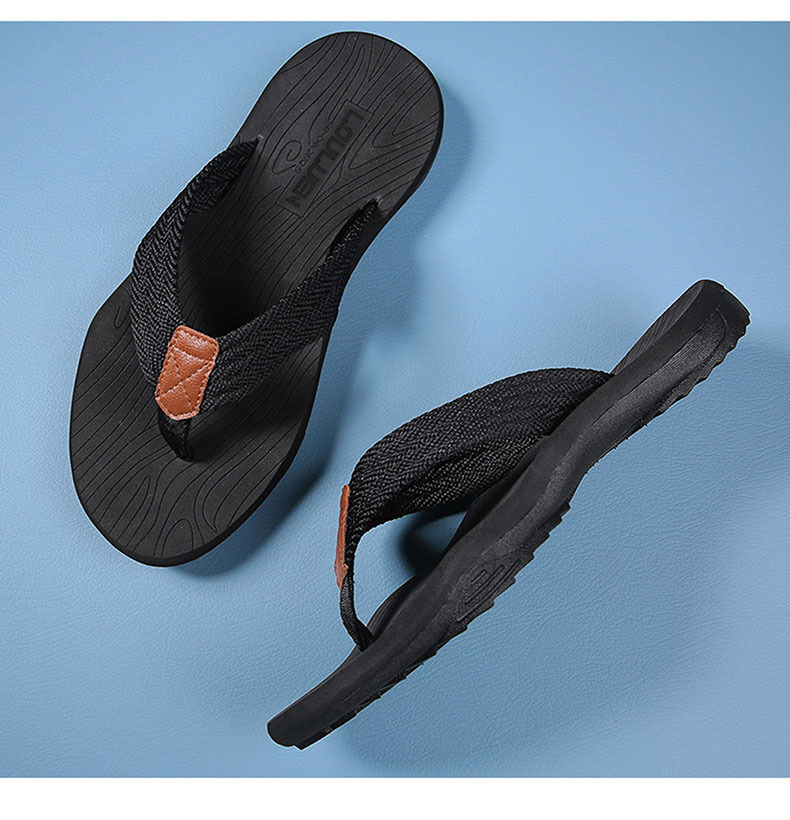 Men's Outdoor Non-Slip Flip Flops, 6 Colors EVA Lightweight Thick-Sole Beach Sandals for Casual & Sports(black-41) โ image 5