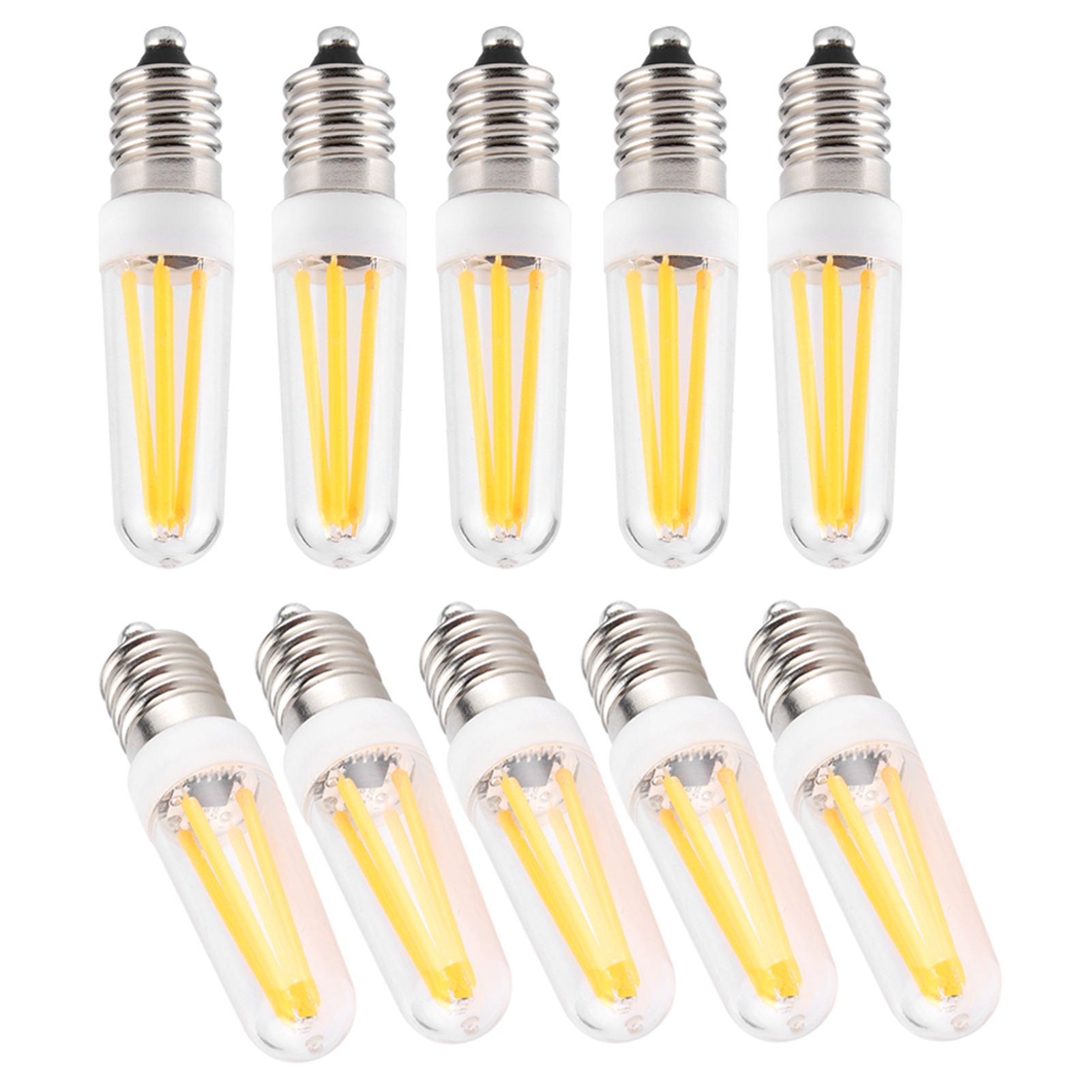 10Pcs 3W Small Bulb E14 Base Warm White Home Lighting Bulb for Chandelier Ceiling Light — image 5