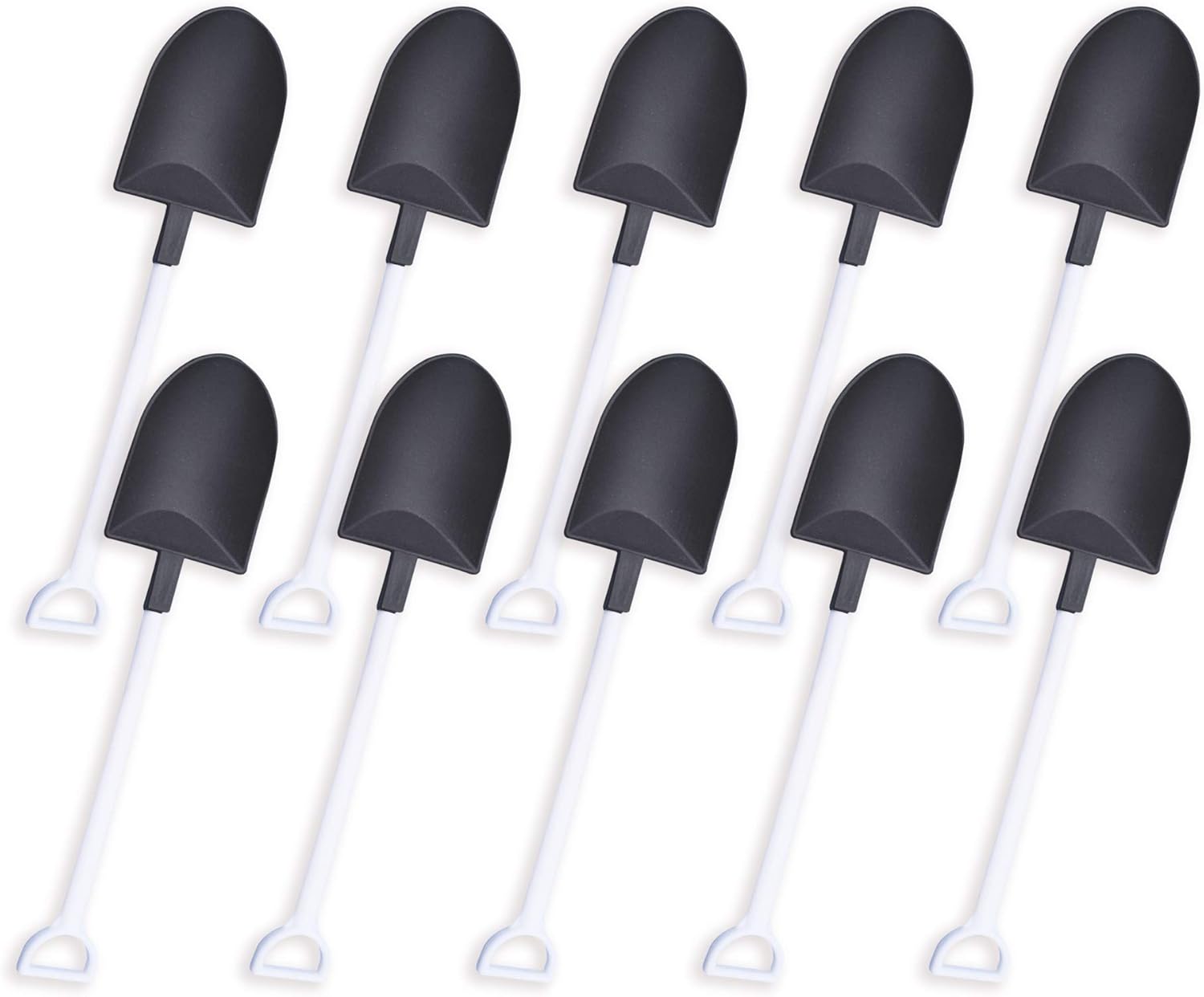 oxe Novelty Mini Shovel Shape Spoons Cute Disposable Plastic Dessert Spoons,Set of 50 (model 2)
