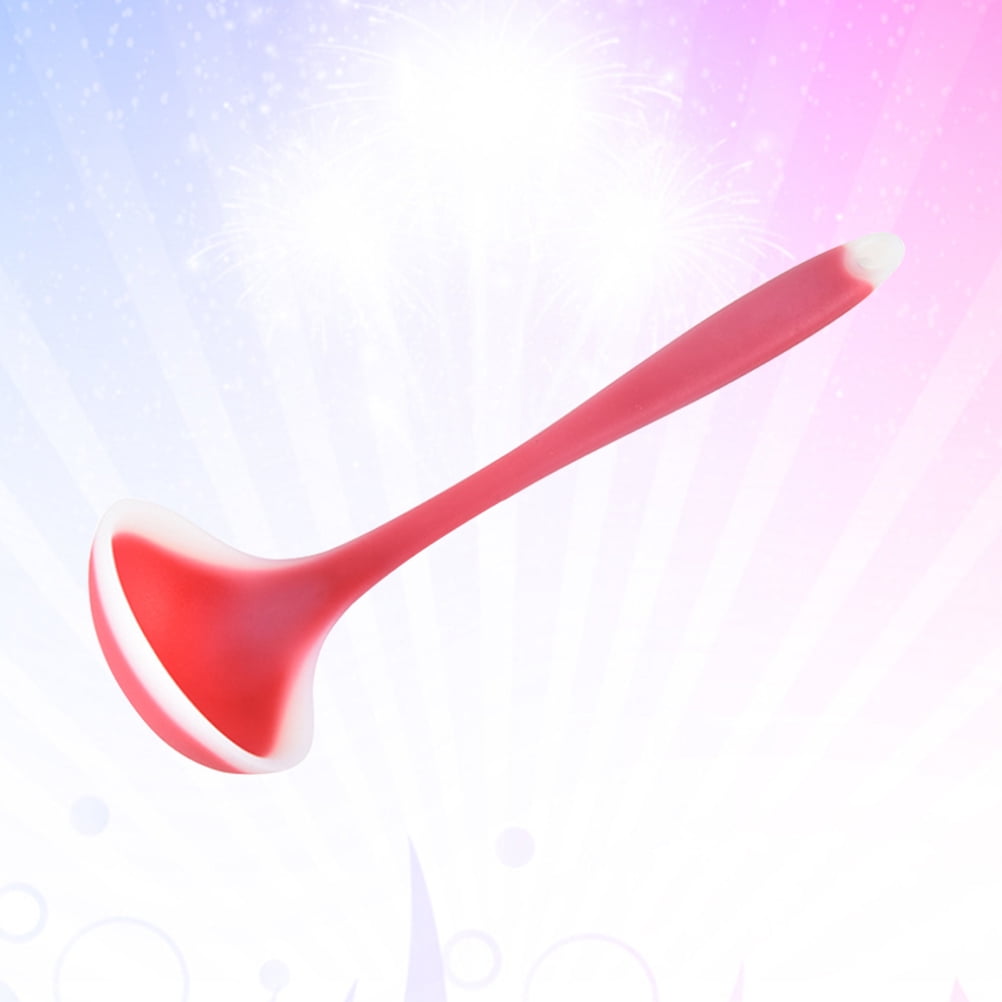 Silicone Soup Ladle Non Stick Kitchen Spoon For And Serving Red
