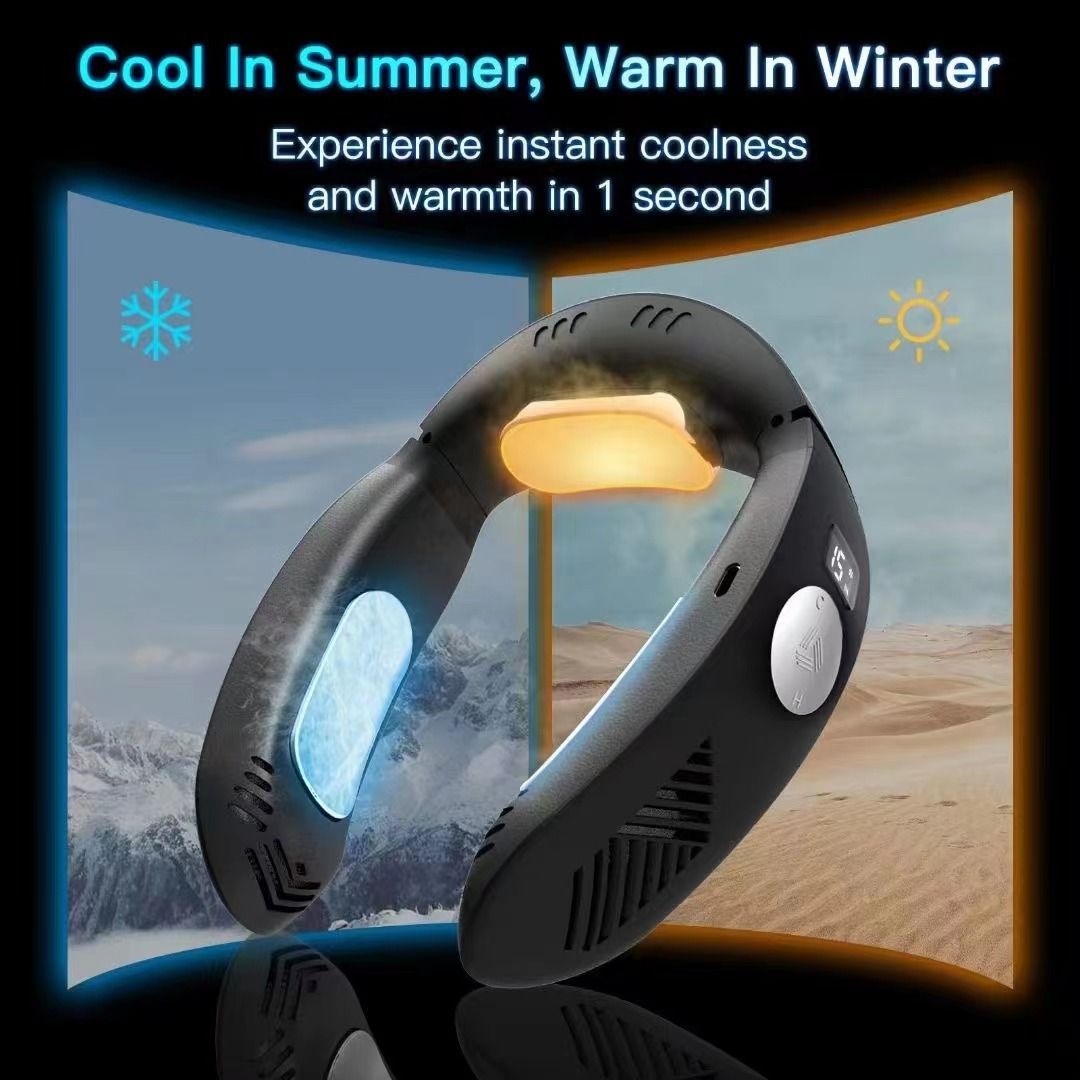 Space Heater Indoor Portable Fan Air Cooler Hanging Neck Fan Neckband Mobile Air Conditioner For Winter Heating Warmer Summer โ image 4