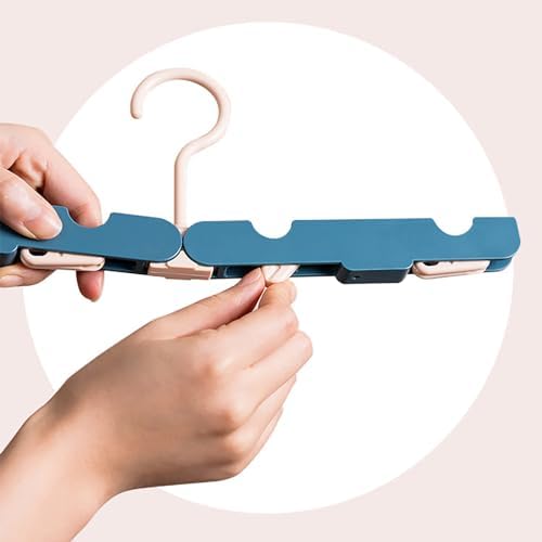 Folding Clothes Rack - Hanging Clothes Rack - Portable Folding Hanger with Hook - Ideal for Travel, Campers, Travelers and Small Spaces - Two-Piece Pack - Dark — image 2