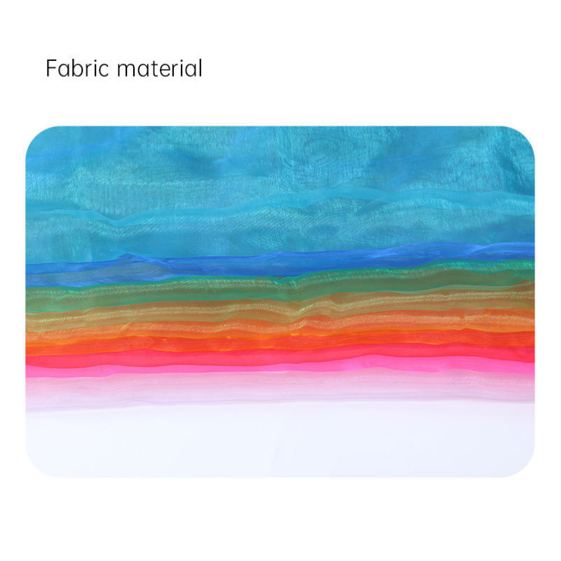 6-piece 60*60 cm(Red and Orange and Yellow and Green and Blue and Purple) Magic Scarf Set - Colourful Chiffon Dance Scarves for Performance Play, Lightweight — image 5