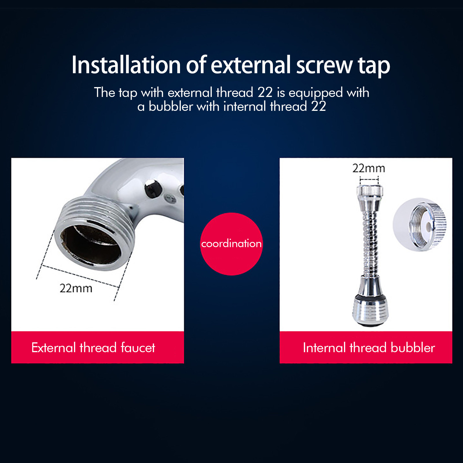 2 Pack Flexible Faucet Sprayer Attachment, 360 Degree Kitchen Sink Aerator Extender for Hot and Cold Water, Silver, 5.51 × 2.35 — image 4