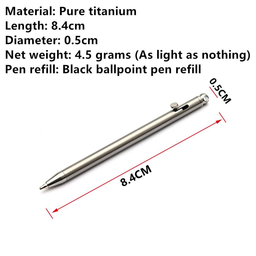 Mini Titanium Pen, Portable EDC Gadget Outdoor Equipment Personality Creative Signature Pen Mini EDC Pen Outdoor tool — image 4