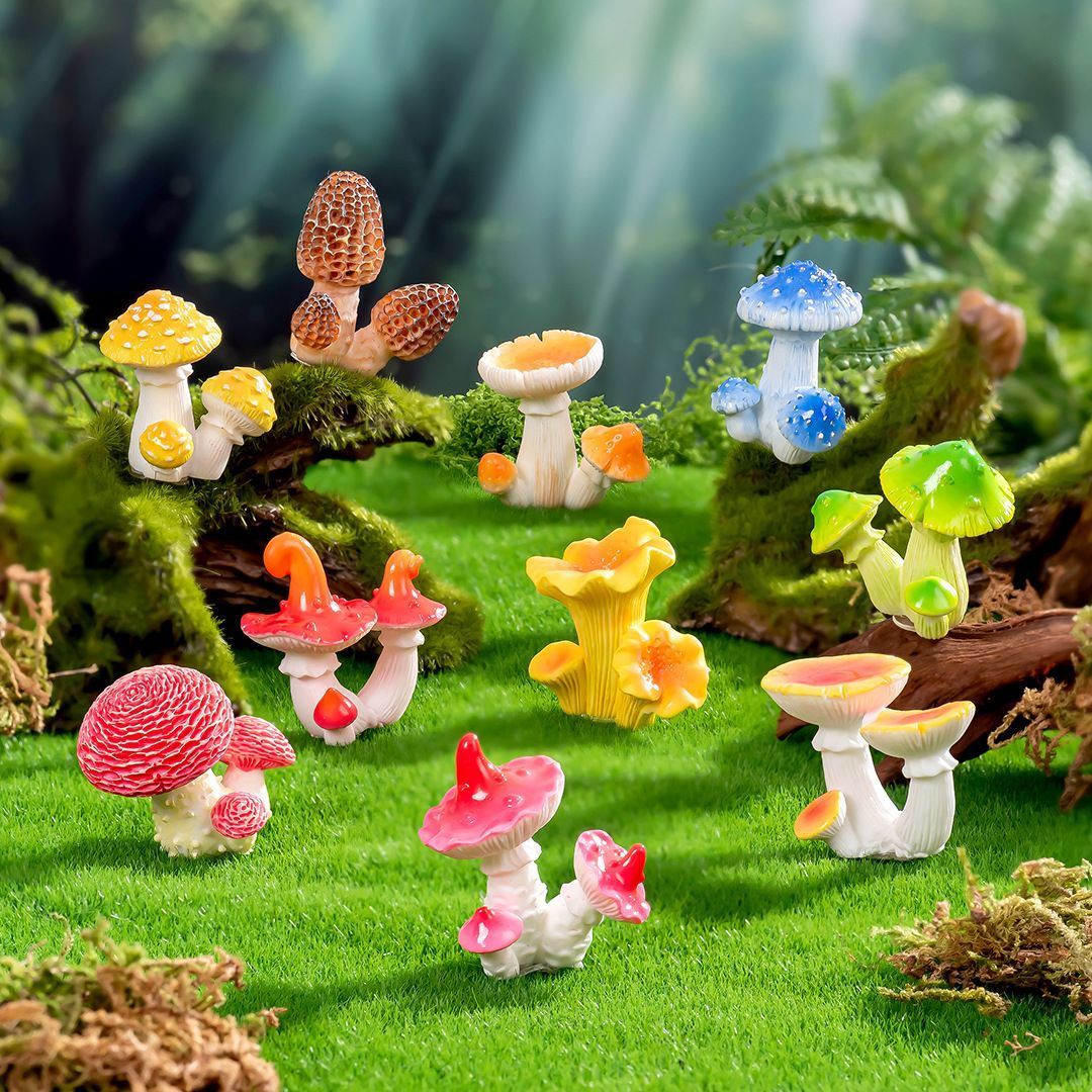 10pcs Artificial Mushroom Ornament-Type 5 โ image 2