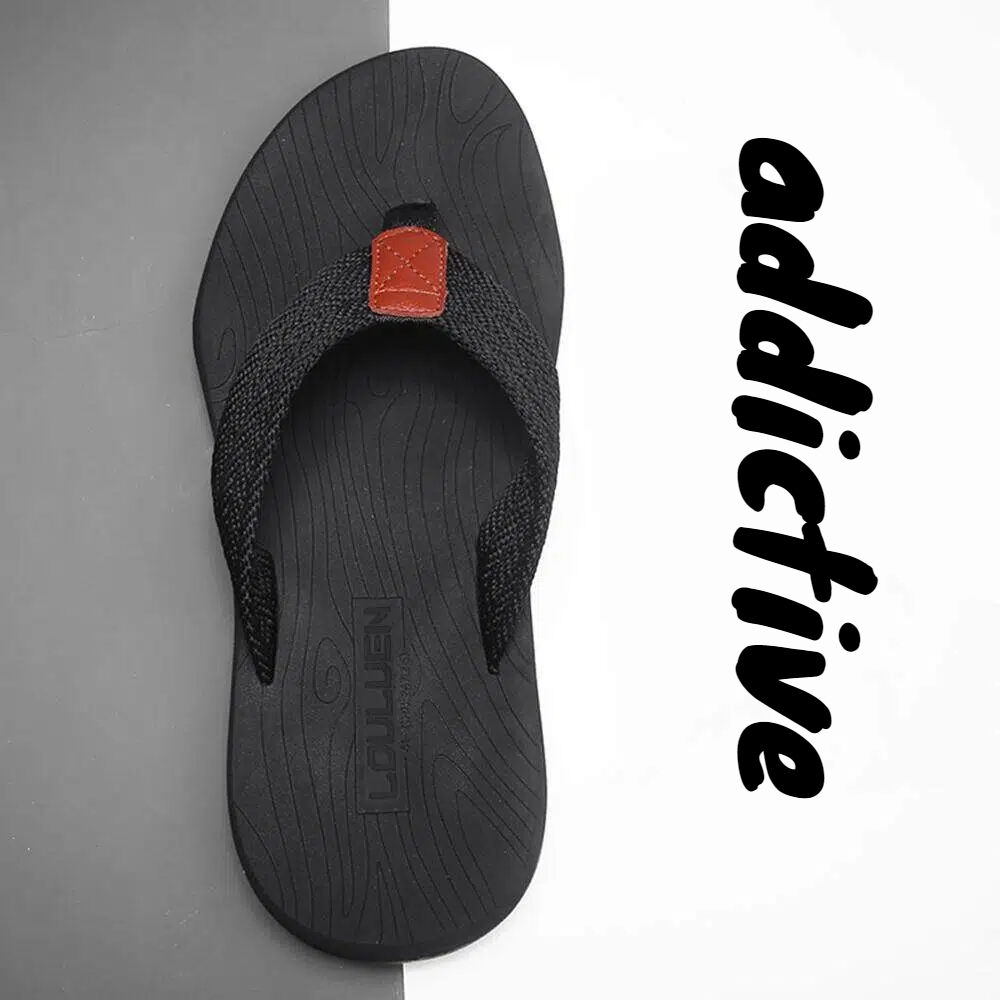 Men's Outdoor Non-Slip Flip Flops, 6 Colors EVA Lightweight Thick-Sole Beach Sandals for Casual & Sports(black-42)