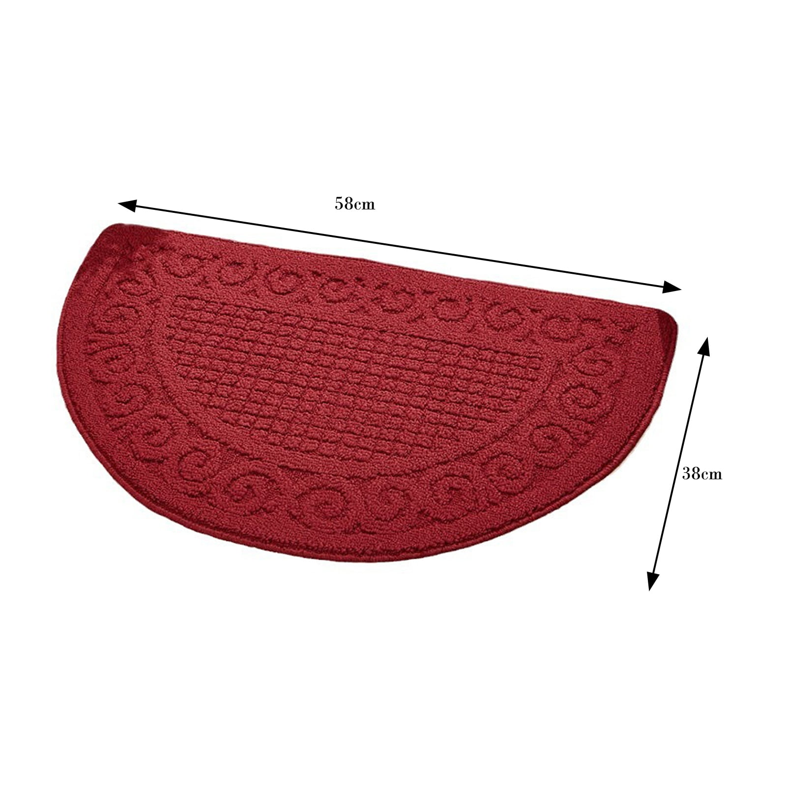1pcs Doormat Semi-Circle Shape Anti-slip Absorbs Moisture And Dirt Wear-resistant Indoor Entrance Door Mat Living Room Kitchen Bathroom Entryway Carpet Green โ image 5