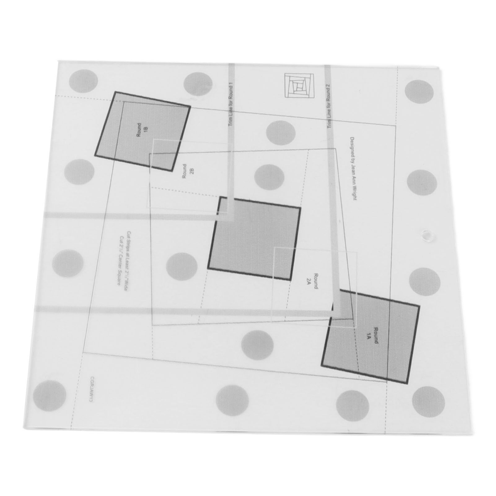 Log Cabin Quilt Ruler Transparent Acrylic Quilting Ruler Log Cabin Trim Tool โ image 2