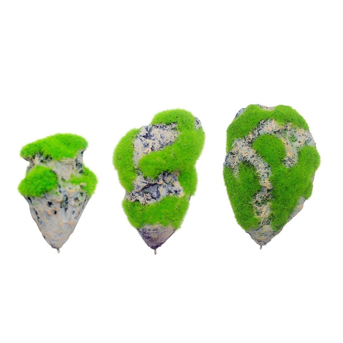 Artificial Floating Stone Pumice with Moss Aquarium Decoration Aquatic Landscape - S โ image 3