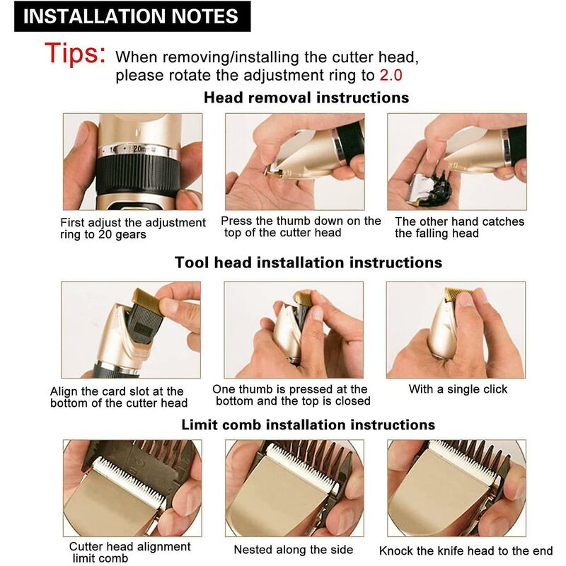 Professional Dog Cat Clipper Animal Clipper Professional Clipper For Dog And Cat Ceramic Blades Rechargeable Wire With — image 4