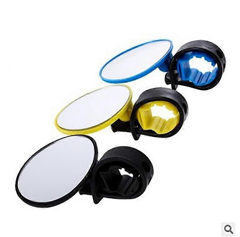1 Pair of Mini Adjustable Bicycle Mirrors Mountain Bike View Rear Bicycle Mirrors - Yellow โ image 2