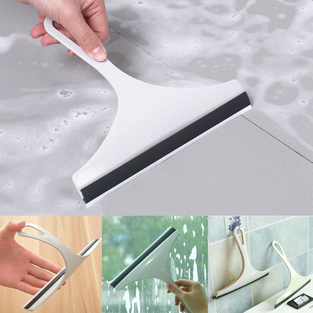 Glass Cleaner Window Wiper Floor Tile Washing Car Blade Brush Cleaning Tool for Bathroom(Blue) โ image 2