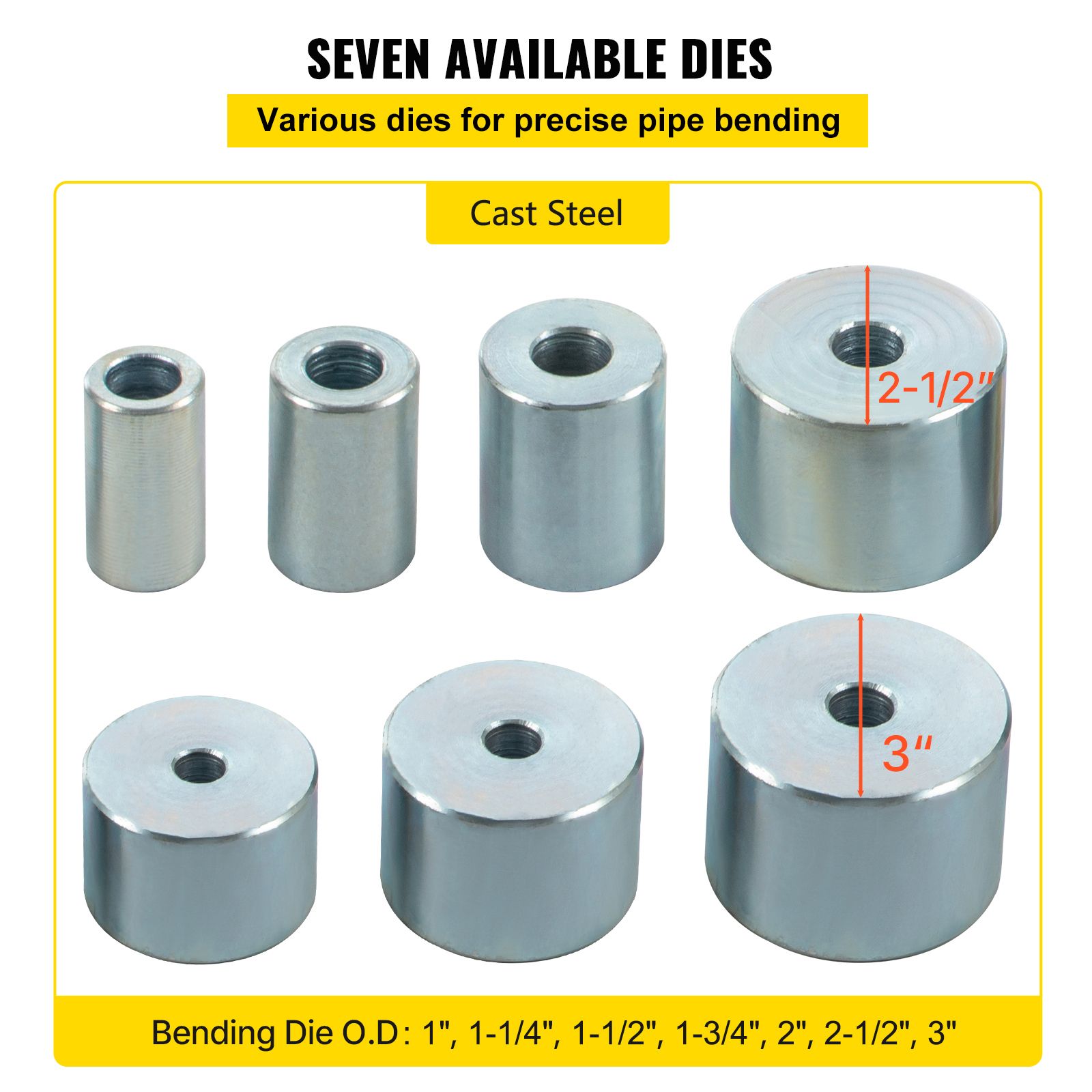YP-9 Manual Bender, Soild Round Square Bar Metal Bender with 7 Bending Dies, Metal Rod Bar Bender Bending Tool for Construction Site Auto Repair โ image 4