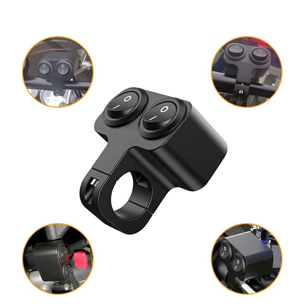 Waterproof Motorcycle Aluminium Alloy on-Off Rocker Switches 7/8" 22-23mm Handlebar Headlight Switch Kits for Sport Dirt Electric โ image 4