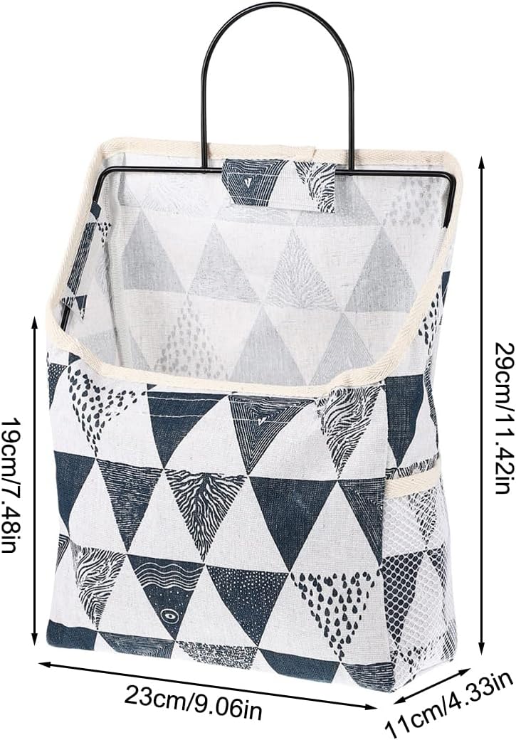 Single pocket wall hanging fabric organizer, durable and space-saving design, perfect for bedroom, dorm, bathroom and office storage. Ideal for students — image 2